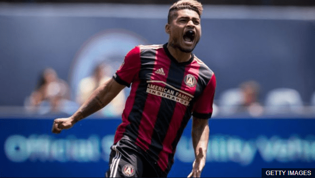 El venezolano Josef Martínez lleva un promedio de un gol por partido desde que llegó al Atlanta United en 2017, sumando 43 goles en total. (Foto Prensa Libre: BBC Mundo)