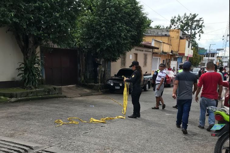 Lugar en el que fueron atacados a balazos directivos del Deportivo Malacateco. (Foto Prensa Libre: Cortesía)