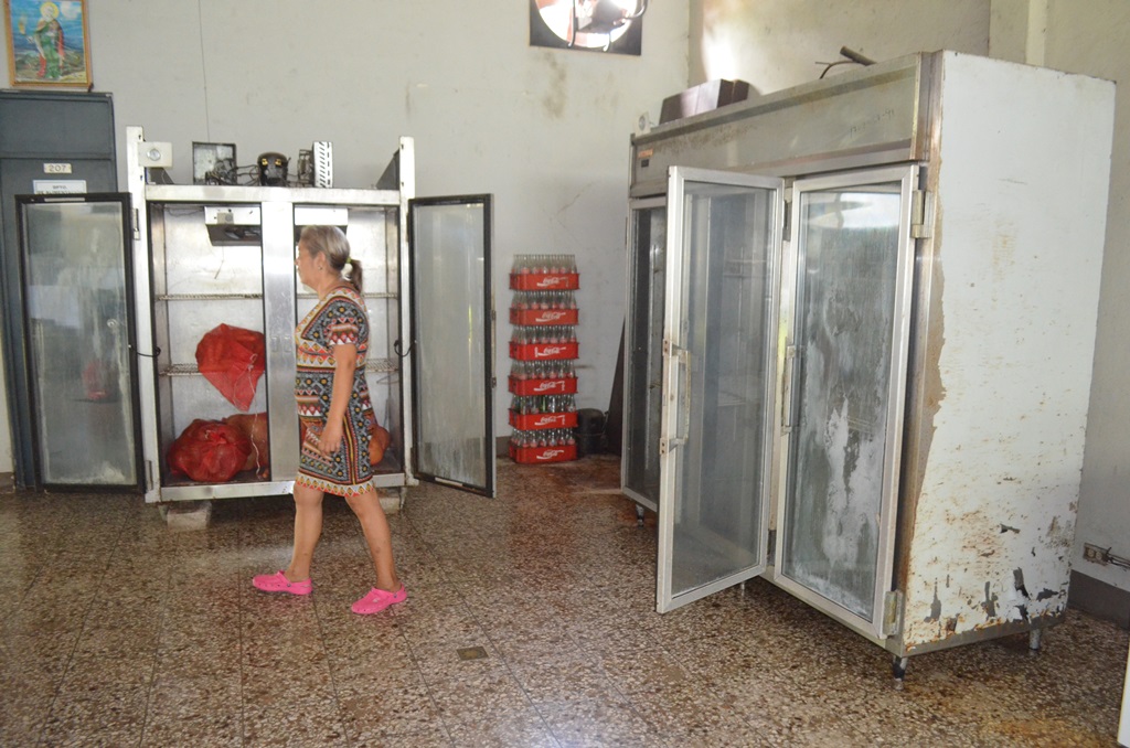 Cocina del Hospital Nacional de Retalhuleu luce vacía, debido a la escasez de alimentos. (Foto Prensa Libre: Jorge Tizol).