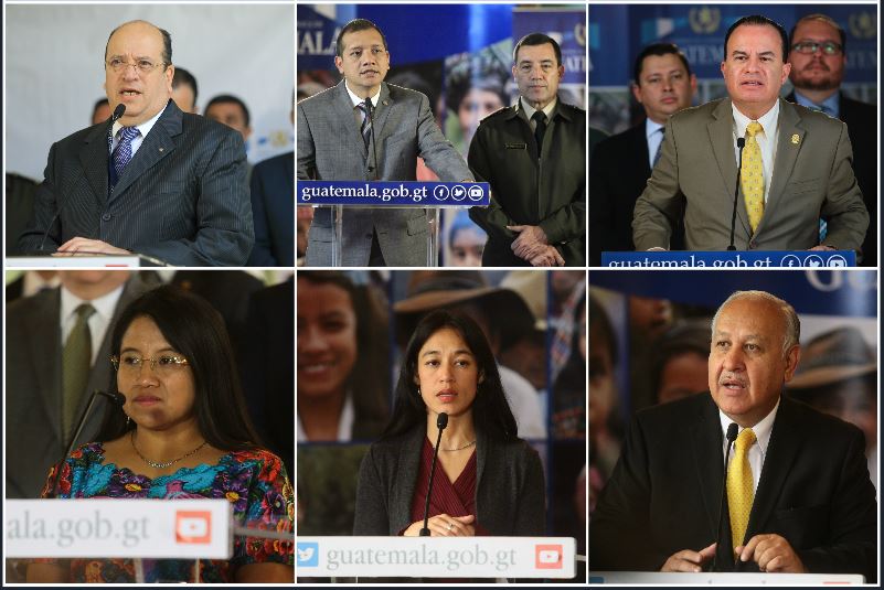 Contraloría denuncia a siete ministros de Jimmy Morales