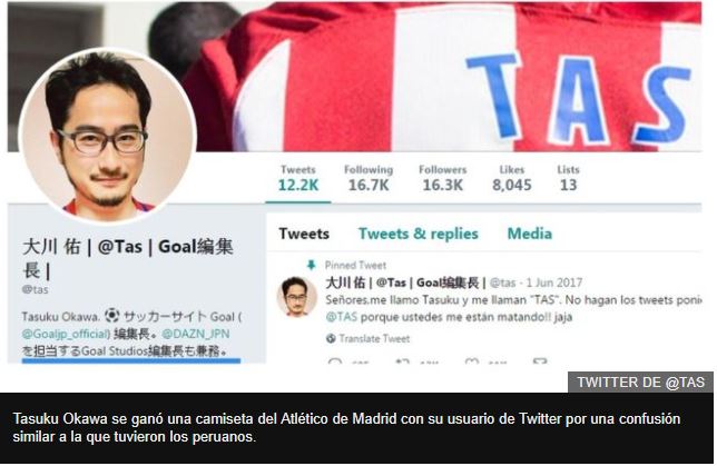 @tas, el japonés al que los peruanos confunden con el TAS y le reclaman por dejar a Paolo Guerrero sin ir al Mundial Rusia 2018