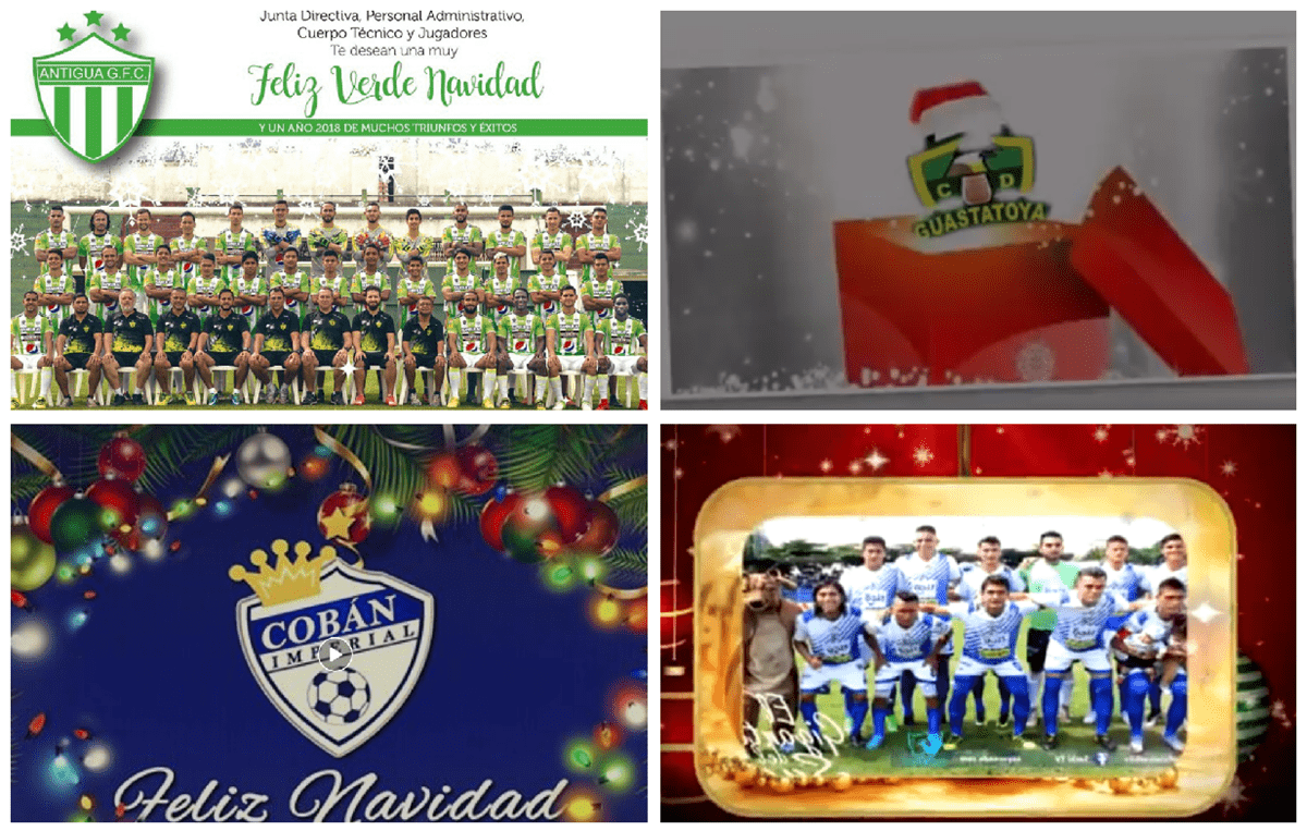 Antigua GFC, Deportivo Guastatoya, Cobán Imperial y Suchitepéquez, celebran la Navidad en el futbol guatemalteco. (Foto Prensa Libre: Hemeroteca PL)