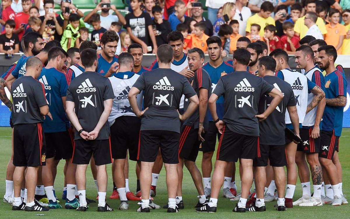 La Selección de España se alista para enfrentar a Croacia en partido de preparación. (Foto Prensa Libre: AFP).