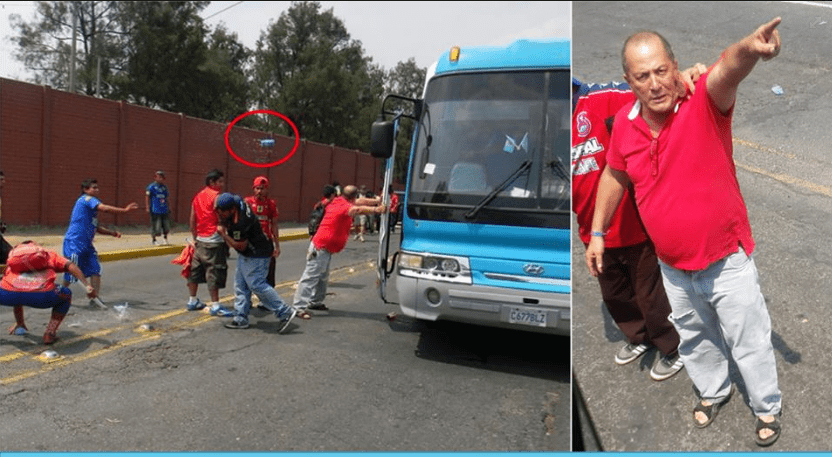 Deportivo Suchitepéquez identificó a uno de los agresores del bus de su equipo. (Foto Prensa Libre: cortesía Deportivo Suchitepéquez)