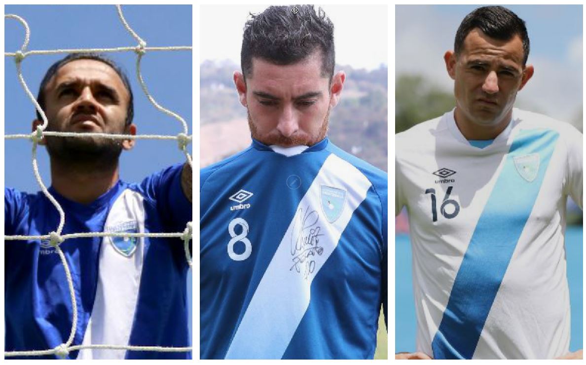 Contreras, Márquez y Pappa comparten su sentir por la suspensión al futbol guatemalteco. (Foto Prensa Libre).