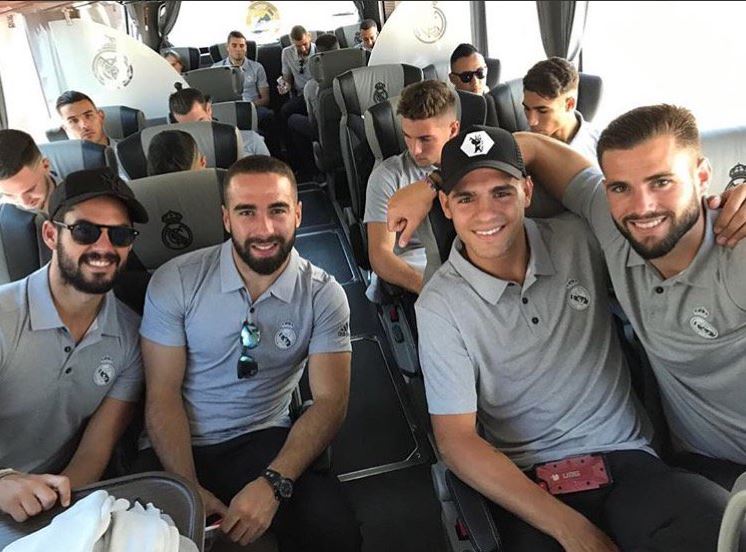 Los jugadores del Real Madrid viajaron este martes a Estados Unidos para cumplir una gira de preparación. (Foto Prensa Libre: cortesía Real Madrid)