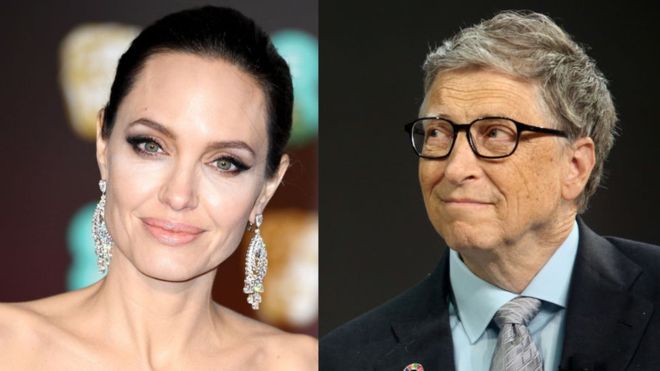 Angelina Jolie y Bill Gates fueron escogidos como las personas más admiradas del planeta. (Foto Prensa Libre:GETTY IMAGES)