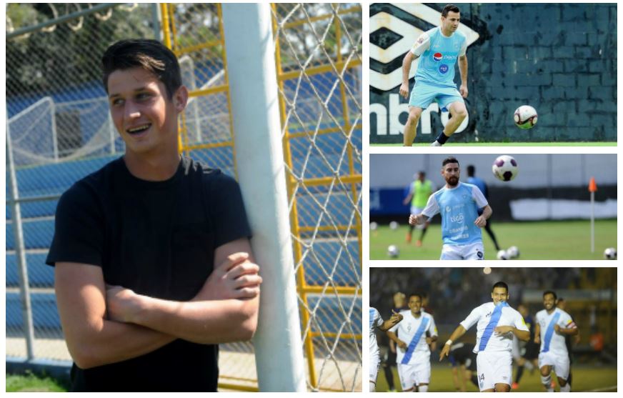 Hagen, Pappa, Márquez y Morales jugarán en el equipo de futbolistas nacionales contra Guastatoya en el partido a beneficio. (Foto Prensa Libre: Hemeroteca PL)