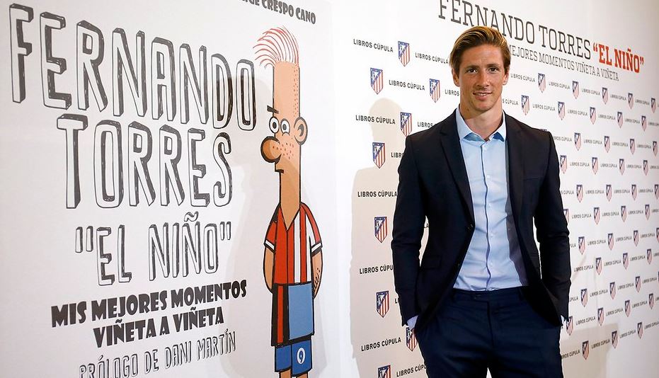 Fernando Torres presentó este miércoles en España el libro con su biografía. (Foto Prensa Libre: Atlético de Madrid)