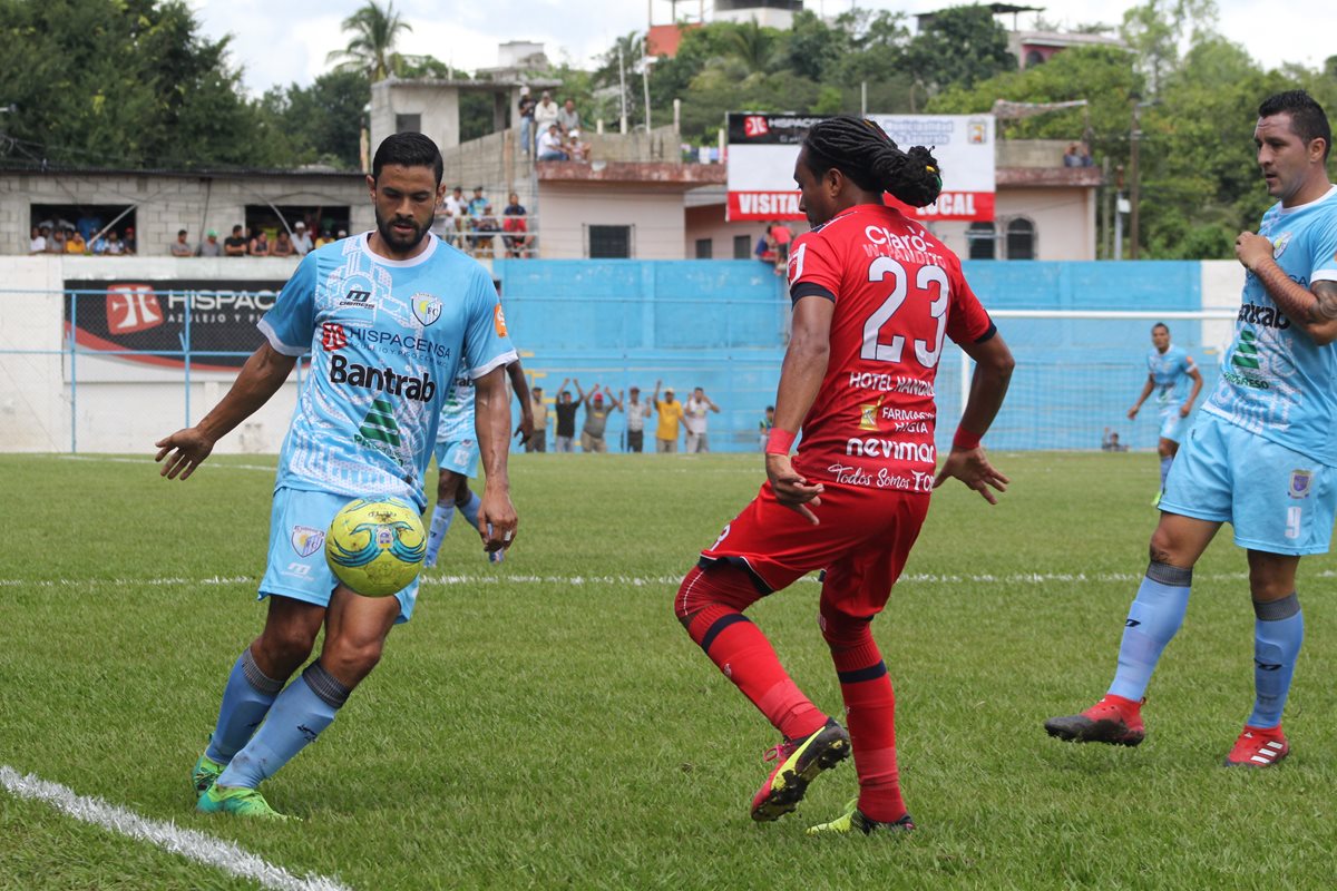 Sanarate y Malacateco empataron en el arranque de la jornada 14 del Apertura 2017. (Foto Prensa Libre: Hugo Oliva)