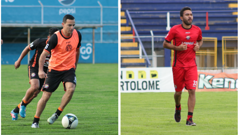 Marco Pablo Pappa y Carlos Kamiani Félix seguirán en Xelajú MC, como las principales figuras del equipo. (Foto Prensa Libre: Raúl Juárez)
