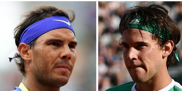 Nadal (izquierda) tendrá un duro reto contra Thiem. (Foto Prensa Libre: EFE)