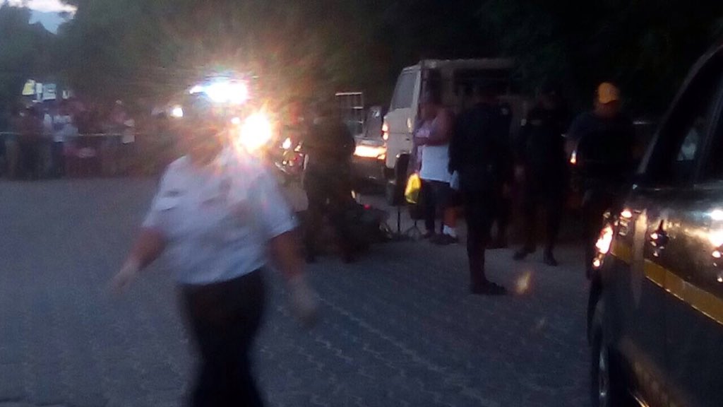 Lugar donde ocurrió el ataque armado contra Jacobo Franco. (Foto Prensa Libre: Bomberos Voluntarios).