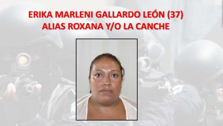 Según la Policía, Érika Marleni Gallardo de León, es integrante de la estructura criminal los <em>Buitres</em> que operaban en Jutiapa. (Foto Prensa Libre: PNC)