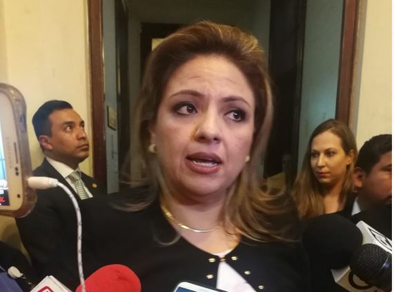 La ministra de Relaciones Exteriores llegó a la Comisión de Finanzas del Congreso a explicar la necesidad de su presupuesto. (Foto Prensa Libre: Andrea Orozco)