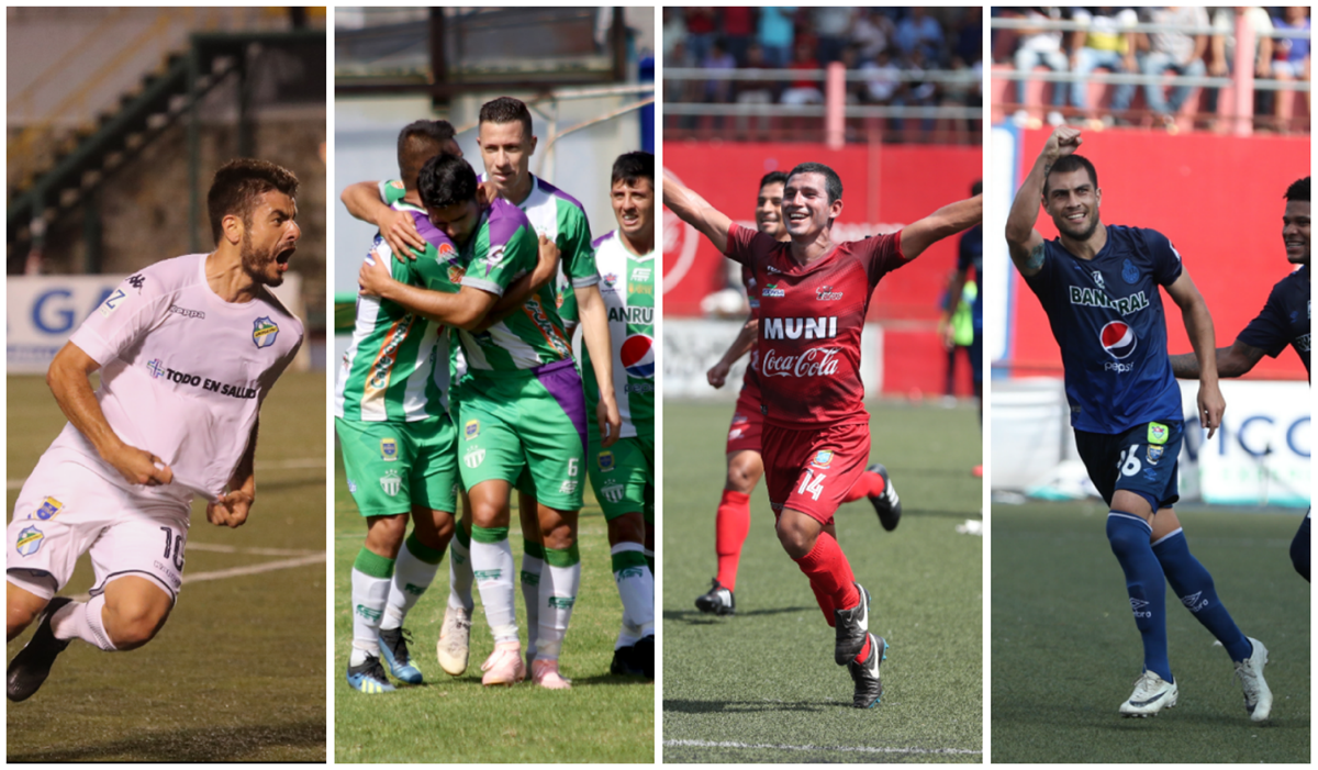 El torneo Apertura 2018 tiene un promedio de 14.45 goles por partido. En la 22 se vivió una fiesta de dianas. (Foto Prensa Libre: Mynor Toc y Mike Castillo)