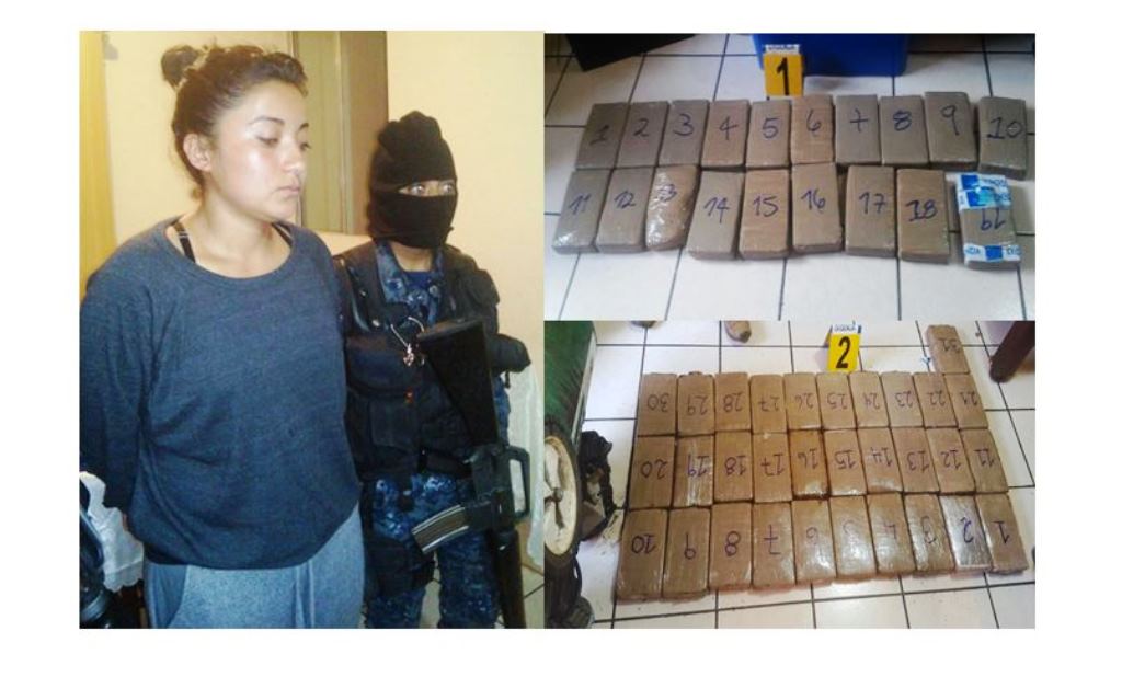 Mariela Hernández Cardona fue detenida en una casa de la colonia Monte María donde la Policía encontró 50 kilos de droga. (Foto: Prensa Libre) 