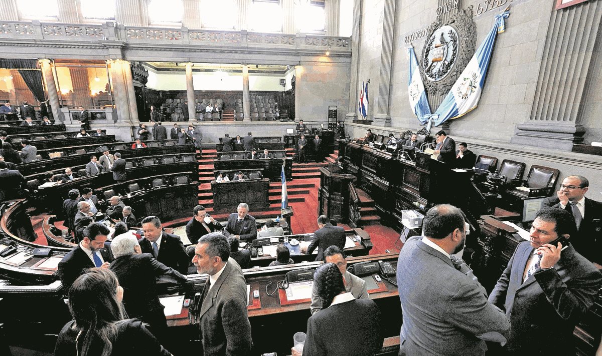 Hemiciclo del Congreso de la República durante la sesión plenaria del 17 de enero. (Foto Prensa Libre: Hemeroteca PL).