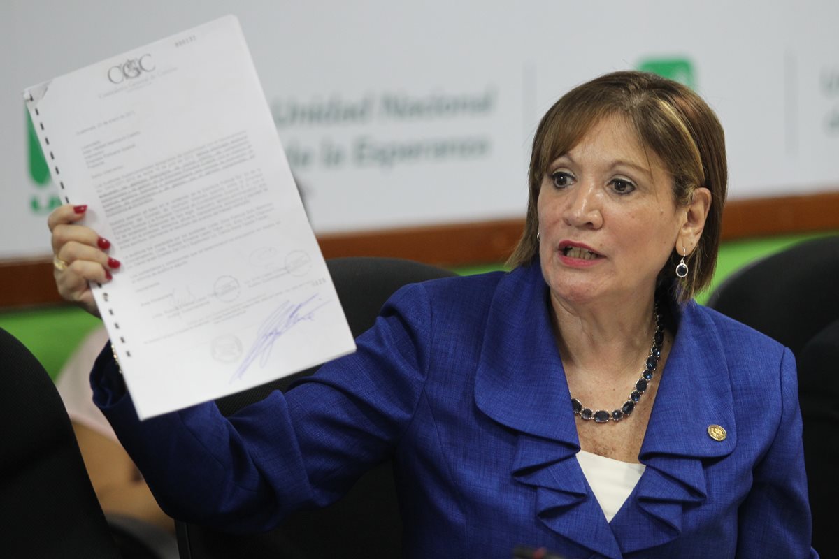 María Eugenia Villagrán, es la actual procuradora y el presidente Jimmy Morales deberá escoger a su sustituto. (Foto Prensa Libre: Hemeroteca PL)