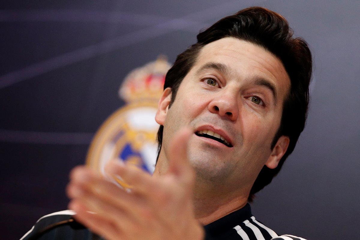 Santiago Solari, entrenador del Real Madrid, habló en conferencia de prensa este miércoles. (Foto Prensa Libre: EFE)