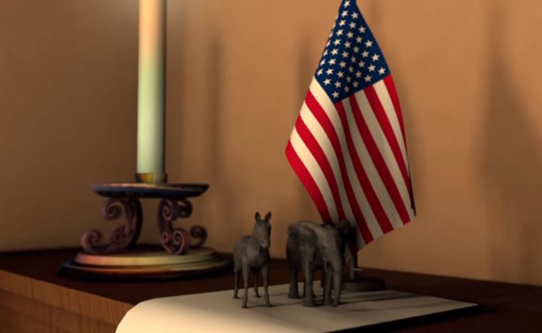 La historia del burro demócrata y el elefante republicano, se remonta al siglo 19. (Foto Prensa Libre: AFP).