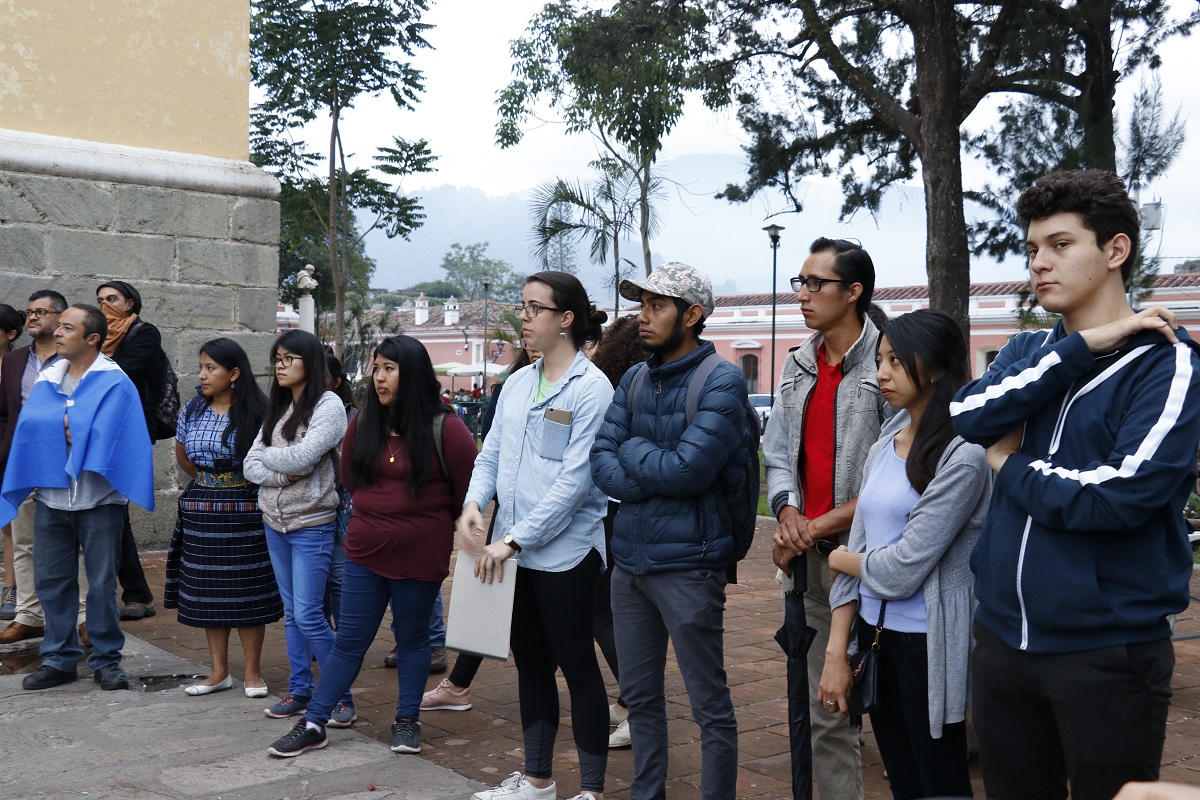 Universitarios de Sacatepéquez rechazan las decisiones tomadas por el Gobierno de Jimmy Morales en contra de la Cicig y su comisionado. (Foto Prensa Libre: Julio Sicán)