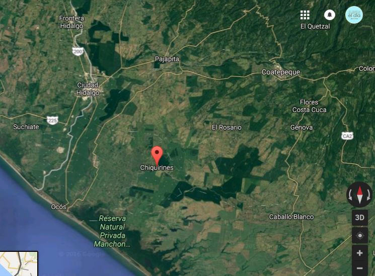 El ataque armado ocurrió en el parcelamiento Chiquirines, La Blanca, San Marcos. (Foto: google maps)