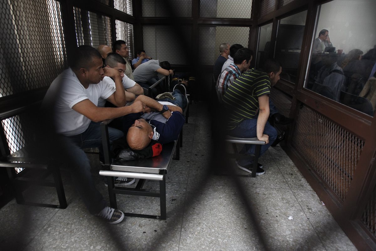 Tribunal de Mayor Riesgo A, continuación? de debate en contra de 15 presuntos integrantes de la banda denominada Bam Bam (Foto Prensa Libre: Paulo Raquec)