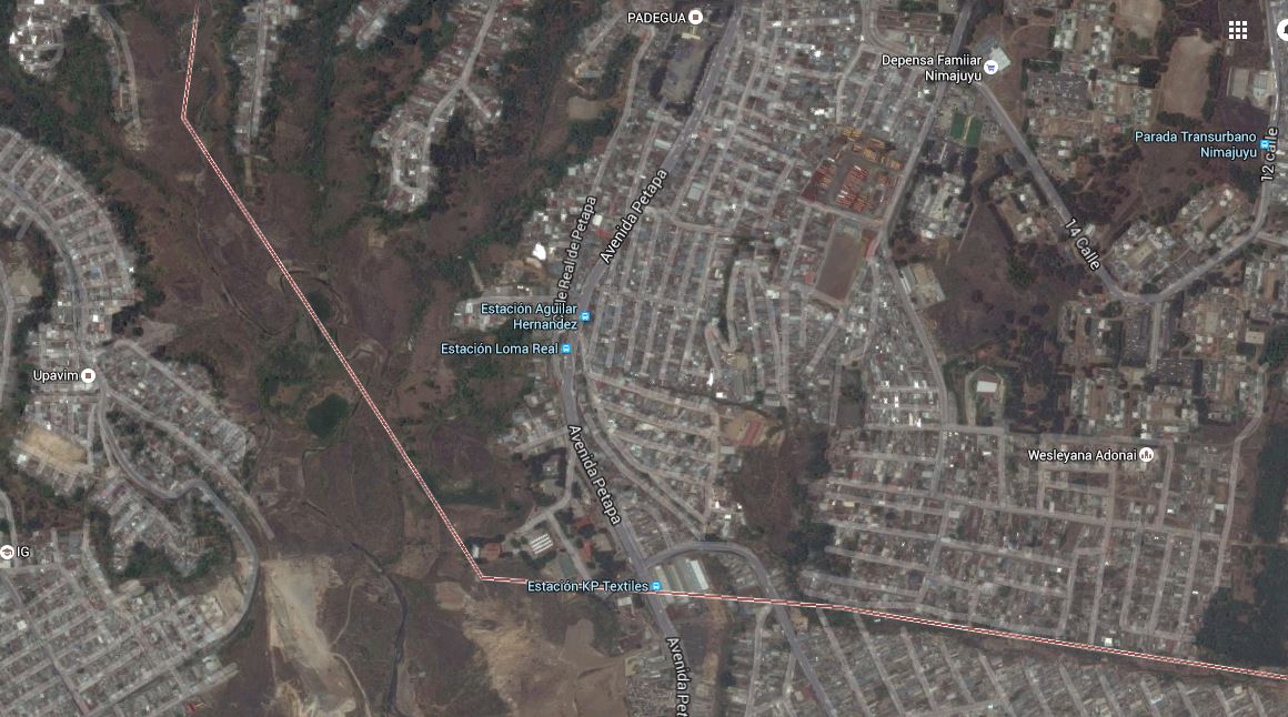 El ataque contra los dos oficiales de la PNC se reportó en Nuevo Amanecer, zona 21. (Foto Prensa Libre: Google Maps)