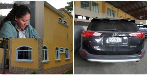Una lujosa casa y un carro blindado son algunas de las pertenencias extinguidas a exsecretaria de juzgado de Puerto Barrios. (Fotos Prensa Libre: Carlos Hernández/Ministerio Público)