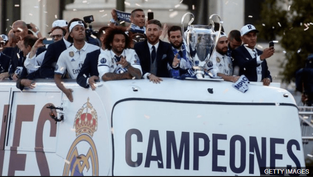 El triunfo del Real Madrid en la Champions contribuyó para que España volviera a ser elegida como la liga más fuerte del mundo. (Foto Prensa Libre: BBC Mundo)