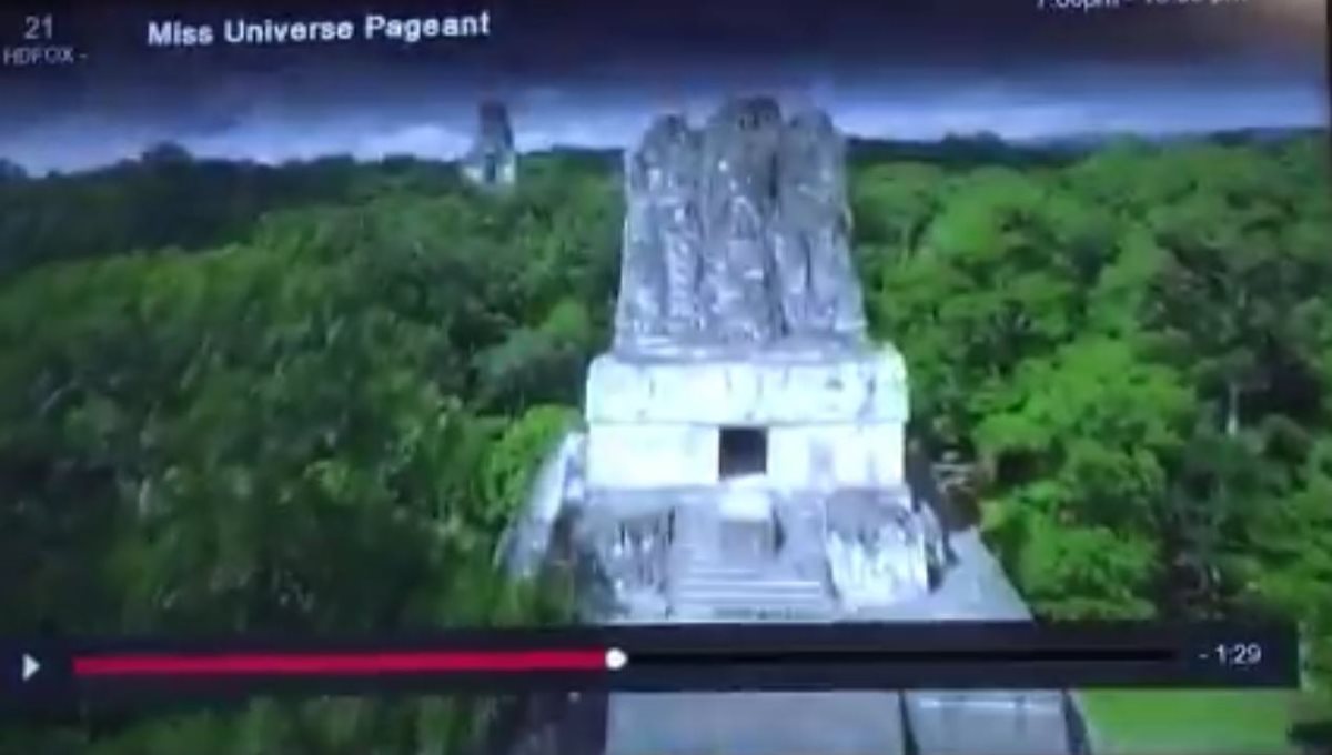 Esta imagen de Tikal fue la que se mostró en la presentación de Miss México.