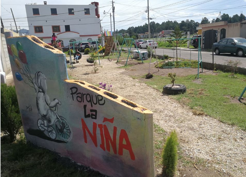 El parque La Niña, en la zona 11 de Quetzaltenango, luce revitalizado con la contribución de vecinos, el Cocode y un arquitecto. (Foto Prensa Libre: Fred Rivera)
