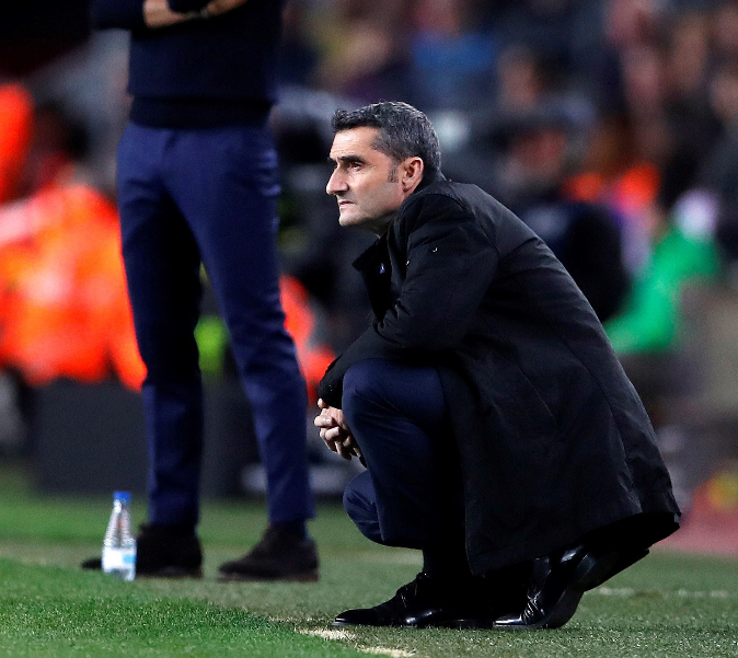 El entrenador Ernesto Valverde está satisfecho con el desempeño de sus jugadores. (Foto Prensa Libre: EFE)