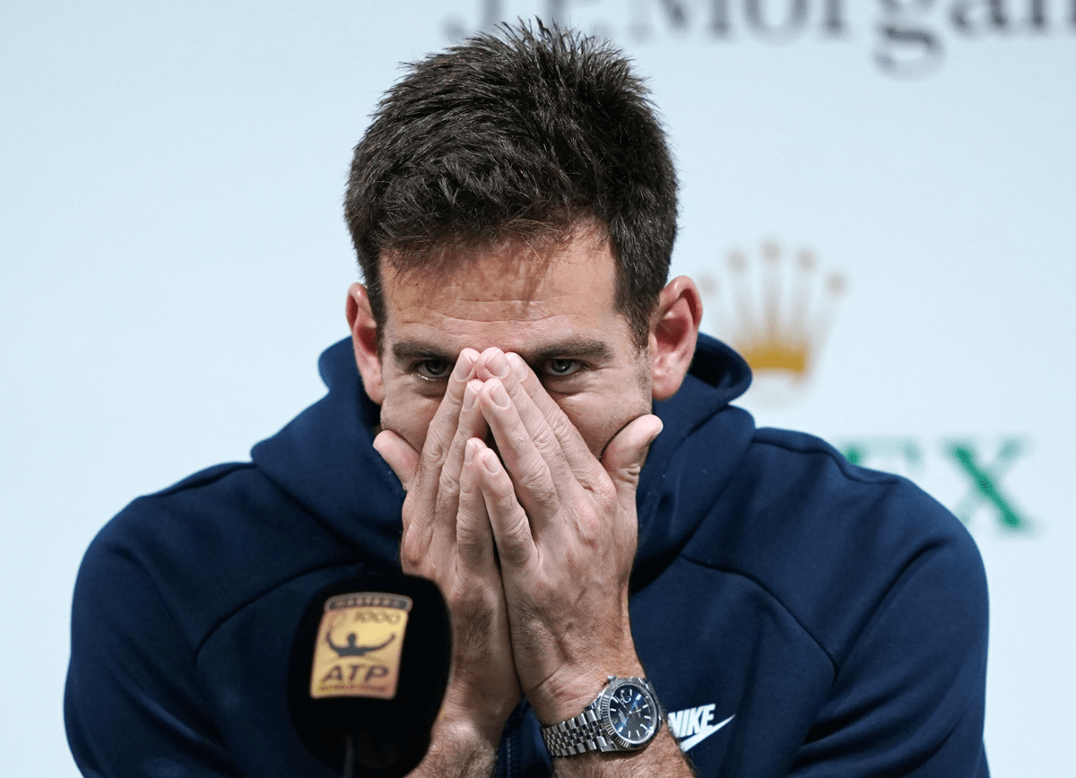 El tenista argentino Juan Martín del Potro no sabe cuándo volverá, tras sufrir una fractura en la rótula. (Foto Prensa Libre: AFP)