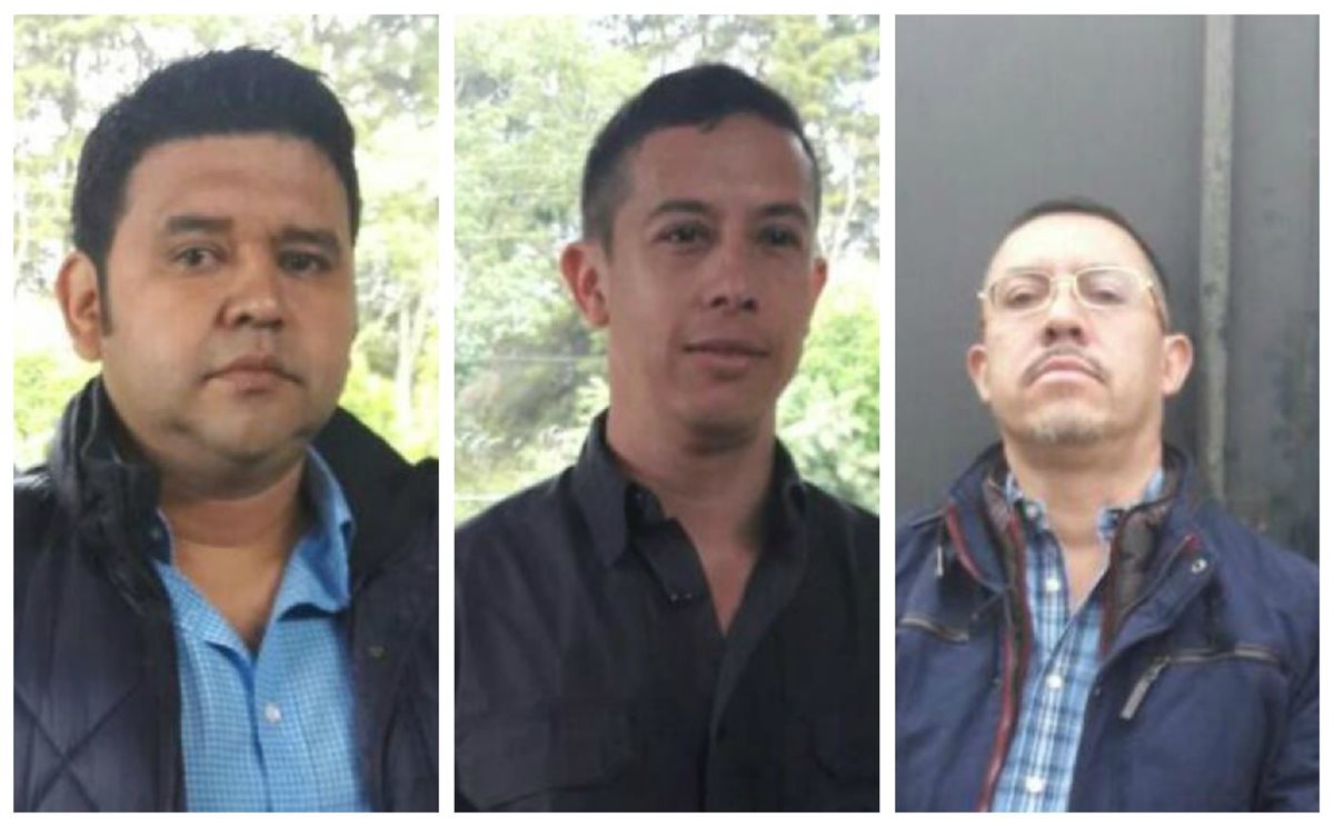 Manuel Felipe Arenales Monroy, alias Ducati; el Mayor de infantería, Mynor Francisco Leonardo Cerón y Elmer Abraham Ochoa Hernández, extraditados a EE. UU. (Foto Prensa Libre: DGSP)