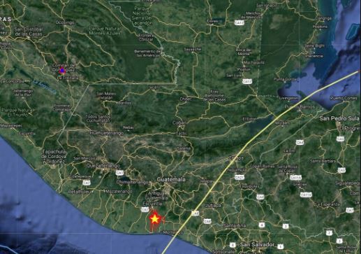 Temblor fue reportado por varios usuarios de redes sociales. (Foto Prensa Libre: EarthQuakes Time)