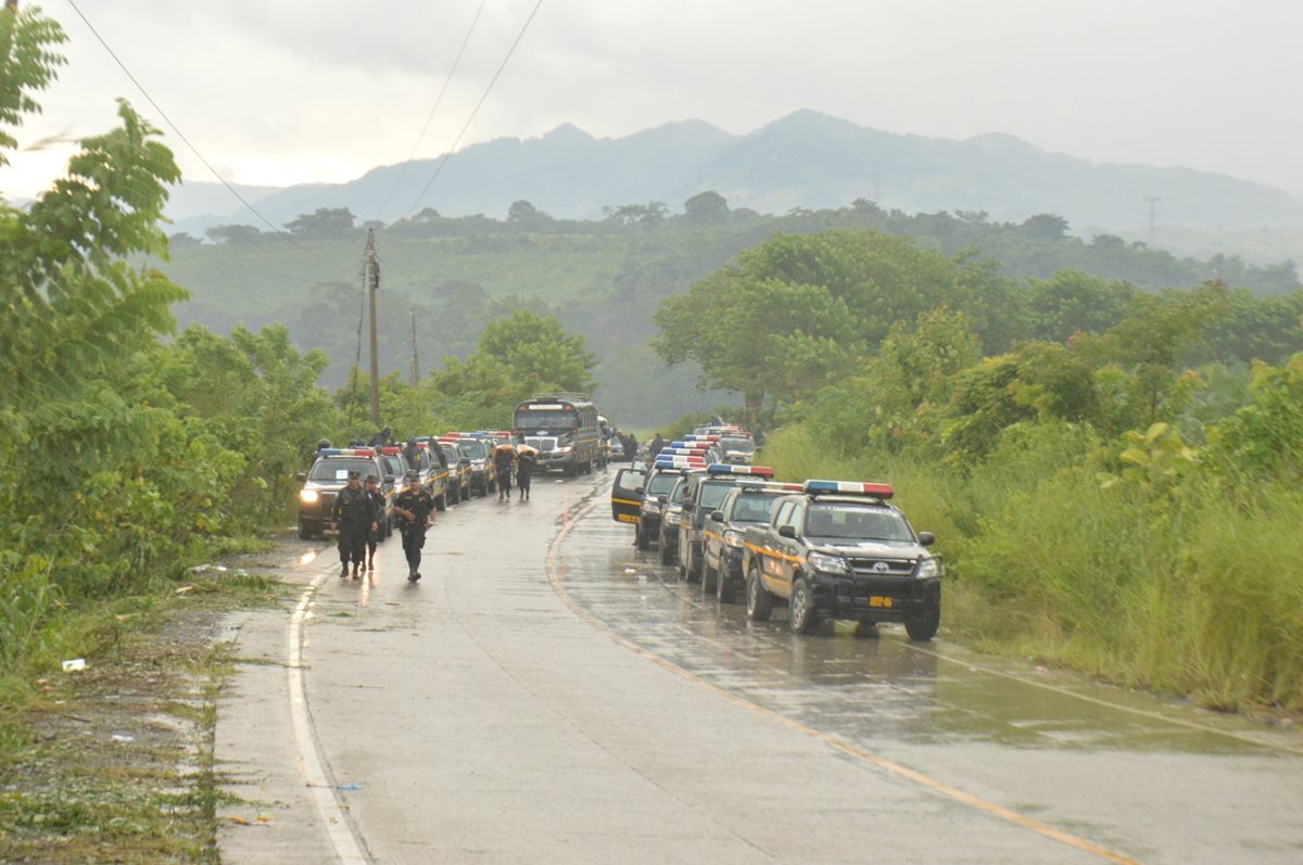 Sector de la aldea El Murciélago, en El Estor, Izabal, donde se produjo un desalojo en octubre del 2016 y dos agentes de la PNC resultaron heridos de bala. (Foto HemerotecaPL: Dony Stewart)