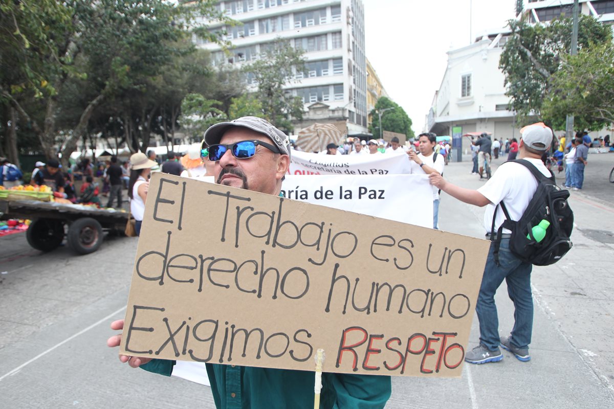 Los trabajadores han exigido reivindicaciones de derechos laborales en diferentes actividades. (Foto, Prensa Libre: Hemeroteca PL).