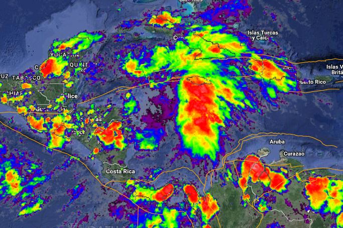 Sistema de baja presión se localiza en la parte norte de Honduras y favorecería lluvias en el país en los próximos días.