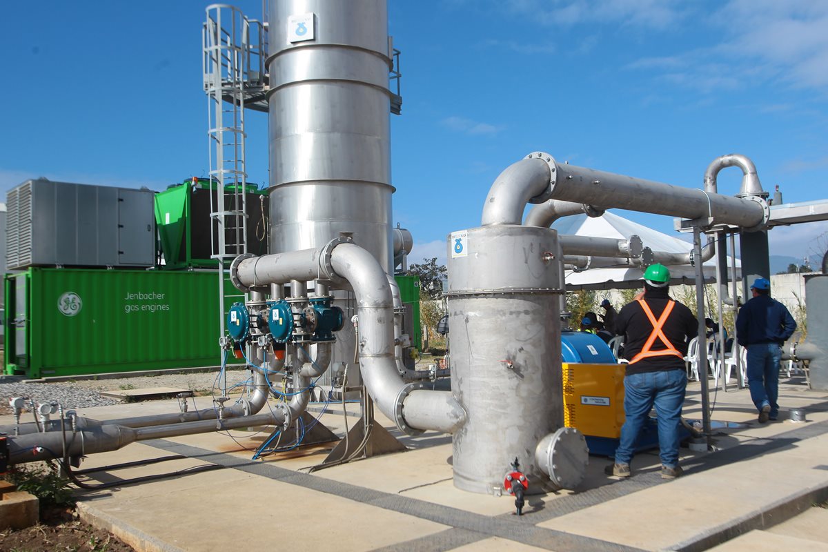 Planta de gas metano ubicada en el basurero de la zona 3. (Foto Prensa Libre: Alvaro Interiano)