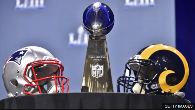 Los Angeles Rams y New England Patriots disputan este domingo el Super Bowl LIII de la liga NFL, uno de los eventos deportivos más vistos en el mundo. GETTY IMAGES