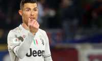 Bologna (Italy), 12/01/2019.- Juventus Cristiano Ronaldo reacts during the Italian Tim Cup soccer match Bologna Fc vs Juventus at "Dall'Ara" stadium in Bologna, Italy, 12 January 2019. (Italia) EFE/EPA/GIORGIO BENVENUTI