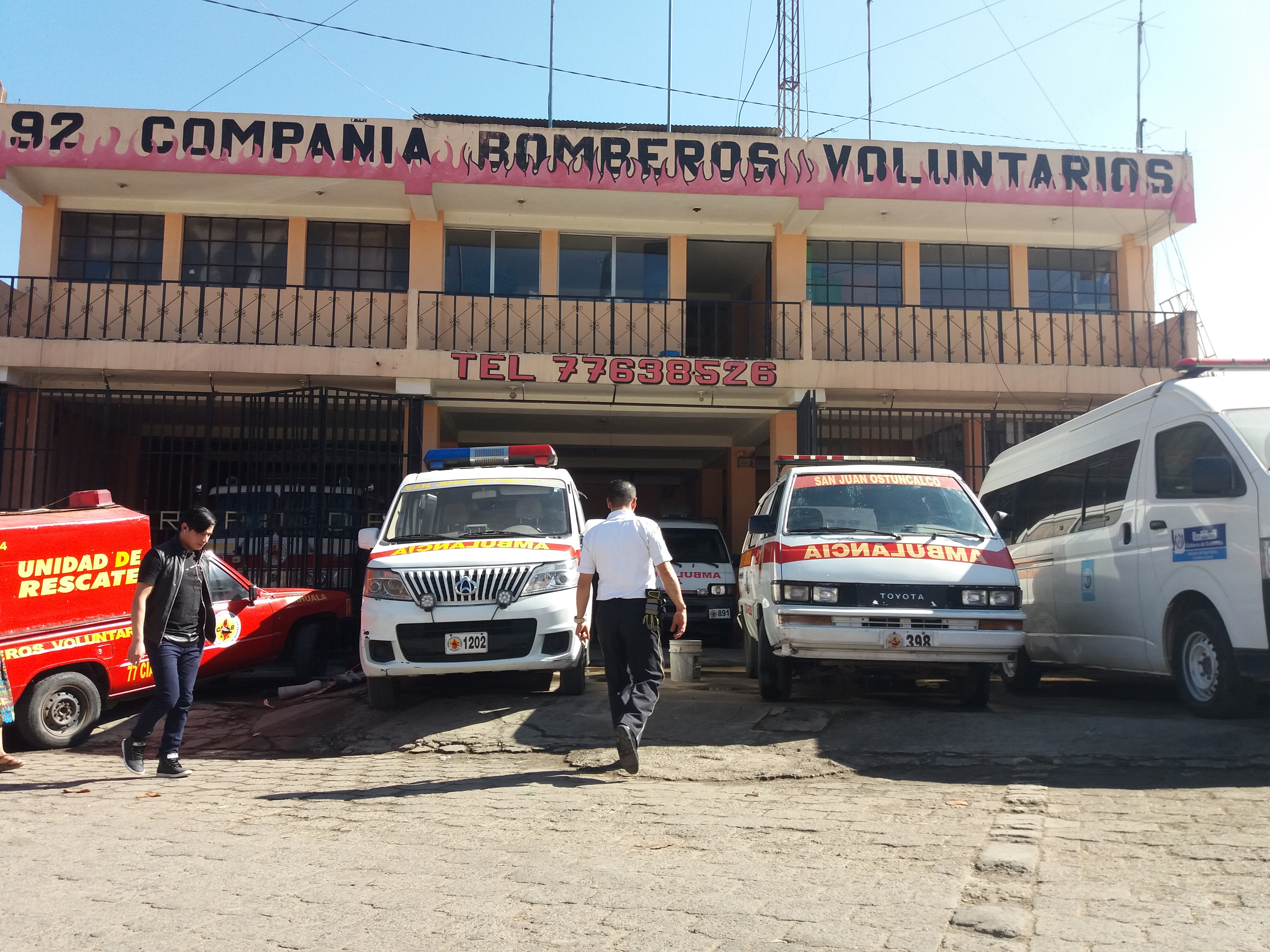 Estación de los Bomberos Voluntarios de San Juan Ostuncalco, Quetzaltenango. (Foto Prensa Libre: Raúl Juárez)