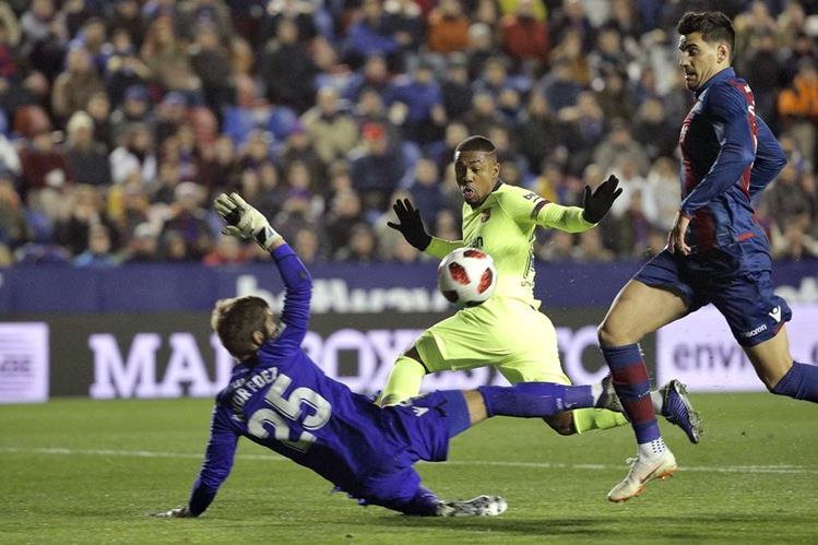 El Levante superó al Barcelona en la ida de los octavos de final de la Copa del Rey.