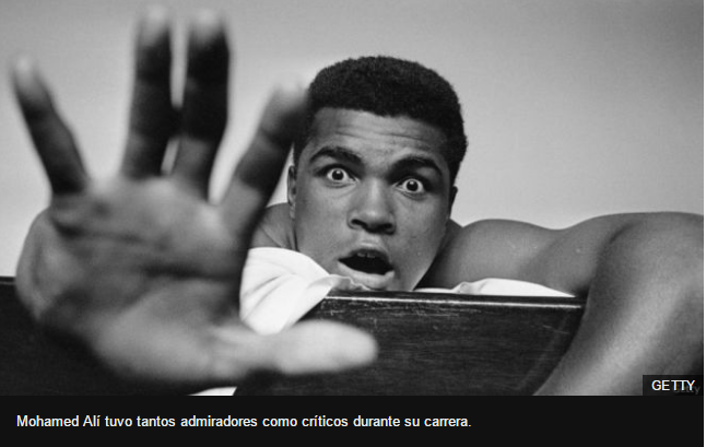 Mohamed Alí tuvo tantos admiradores como críticos durante su carrera. (Getty)