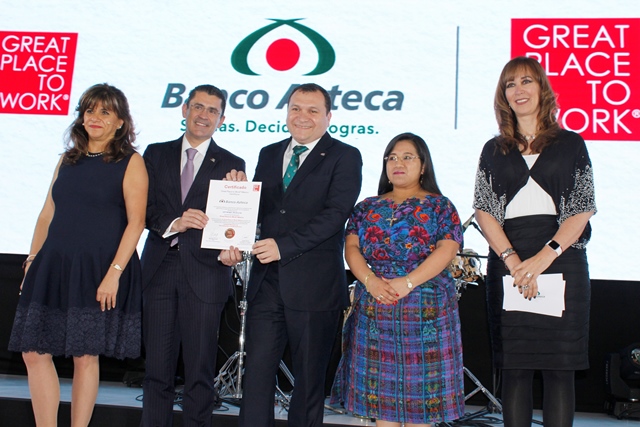 Banco Azteca recibió la certificación Great Place To Work.