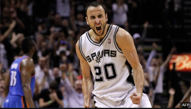 Ginóbili fue clave en varios de los campeonatos de la NBA ganados por los Spurs de San Antonio. (Foto Prensa Libre: BBC News Mundo)