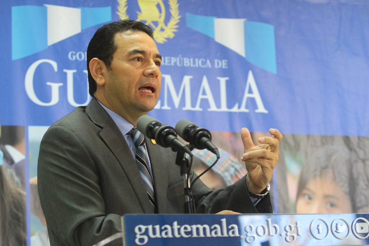 Jimmy Morales, presidente de la República. (Foto Prensa Libre: Alvaro Interiano)