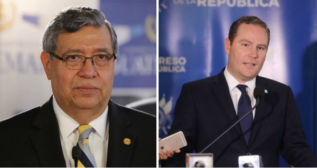 Jafeth Cabrera, vicepresidente de la República, y Álvaro Arzú Escobar, presidente del Congreso. (Foto Prensa Libre: Hemeroteca PL)